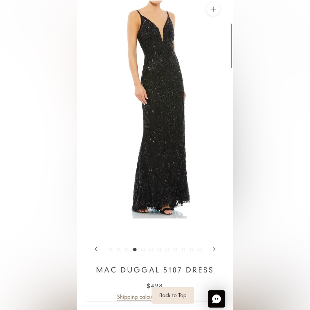 Mac Duggal Elegant Black Embellished Maxi Dress